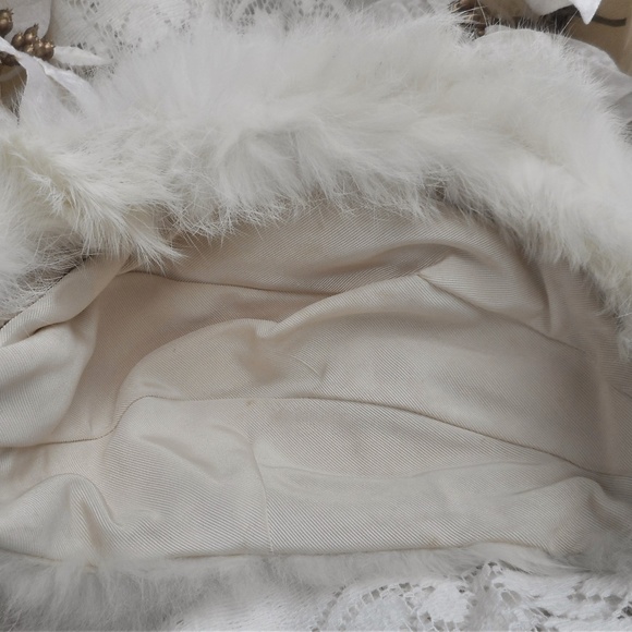 1950's White Rabbit Fur Fascinator Hat - Picture 5 of 8